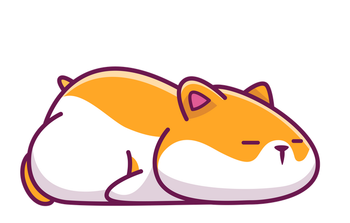 Cute mouse sleeping  Illustration