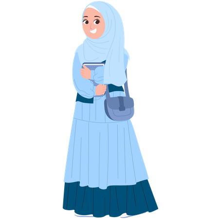 Cute Muslimah Character  Illustration