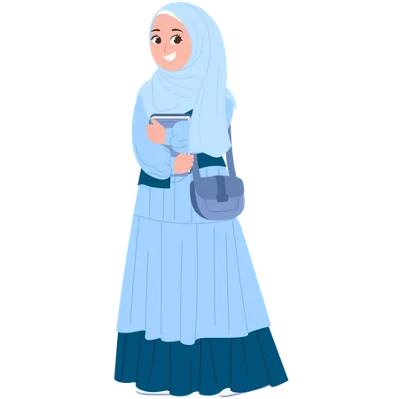 Cute Muslimah Character  Illustration