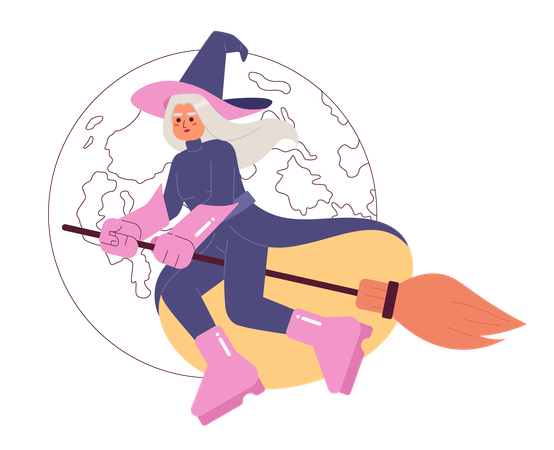 Cute mystery witch  Illustration