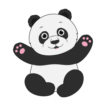 Cute Panda  Illustration