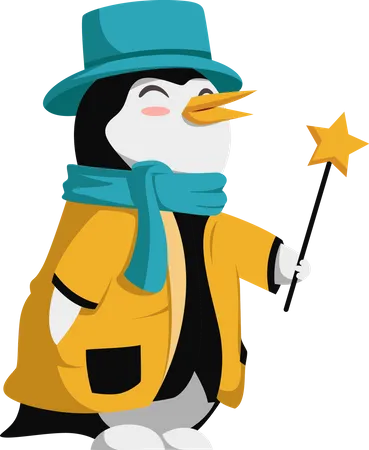 Cute Penguin Character  Illustration