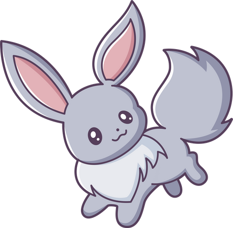 Cute Rabbit Character Illustration  Illustration