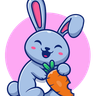 rabbit eating illustration