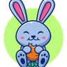 illustration for rabbit eating