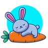 relaxing rabbit illustrations