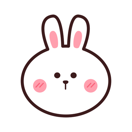 Cute Rabbit Sticker  Illustration