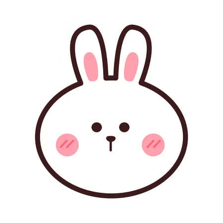 Cute Rabbit Sticker Illustration Illustration
