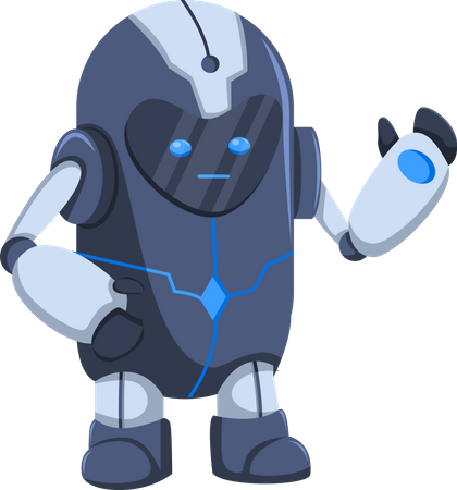 Cute Robot Character  Illustration