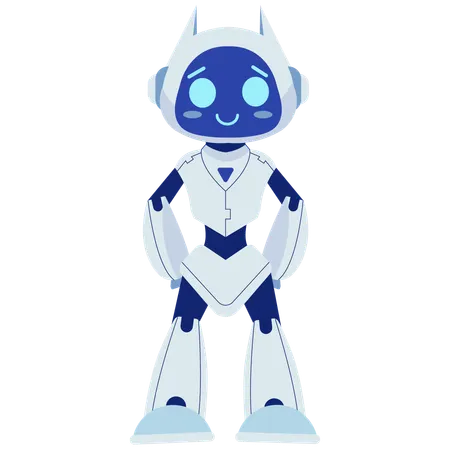 Cute Robot Standing  Illustration