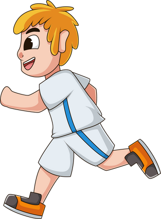 Cute Runner Boy  Illustration
