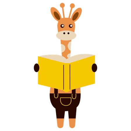 Cute School Giraffe  Illustration