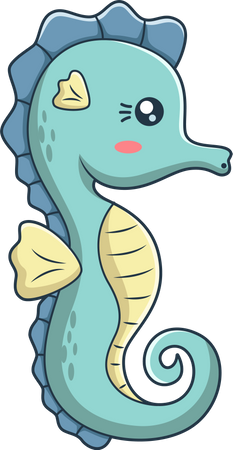 Cute Seahorse  Illustration