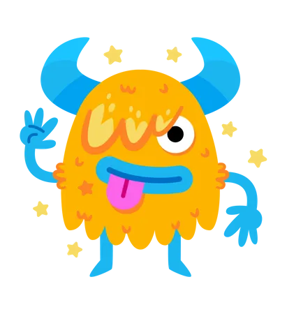 Cute Silly Monsters Illustration