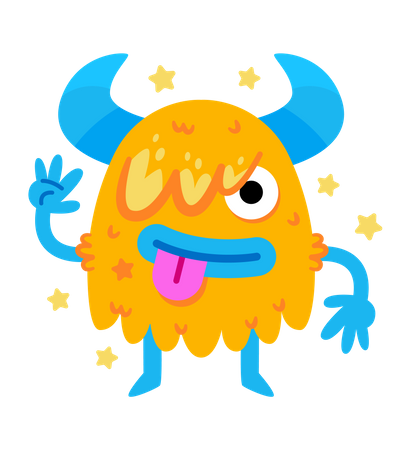 Cute Silly Monsters  Illustration