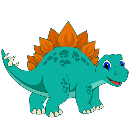 Cute Stegosaurus Dinosaur  Illustration