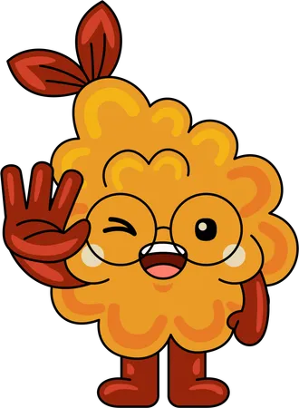 Cute Tempura Mascot  Illustration