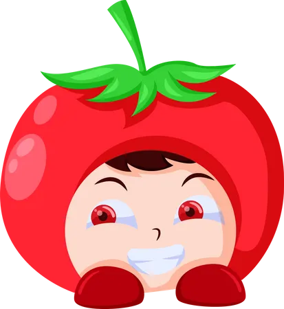 Cute Tomato Character  イラスト