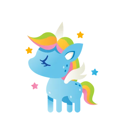 Cute Unicorn  Illustration