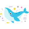 illustrations for cute whale