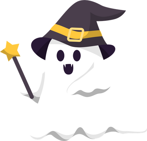 Cute Witch Ghost  イラスト
