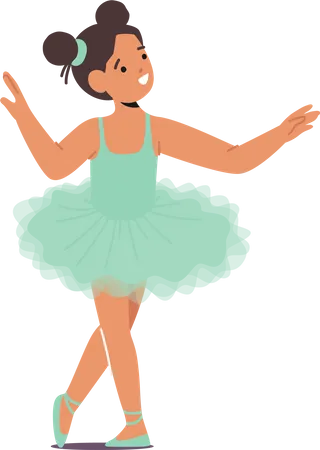Cute Young Ballerina  Illustration