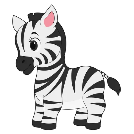 Cute Zebras  Illustration