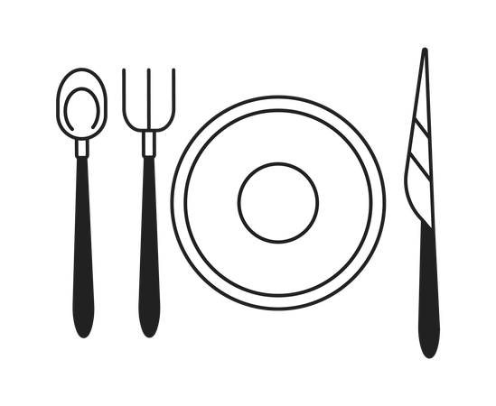 Cutlery setting  Illustration