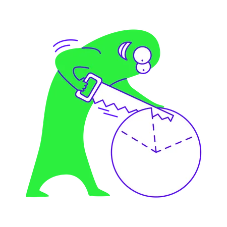 Cutting losses in pie chart  Illustration