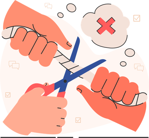 Cutting rob  Illustration