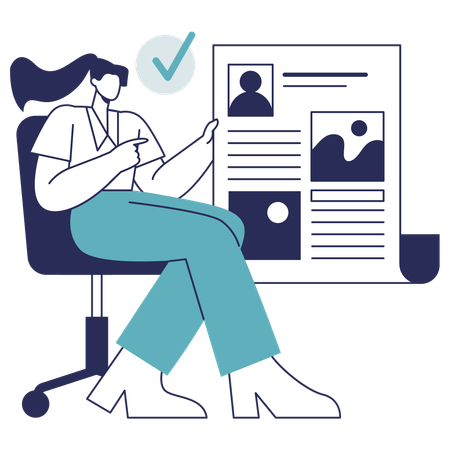 CV Resume Review  Illustration