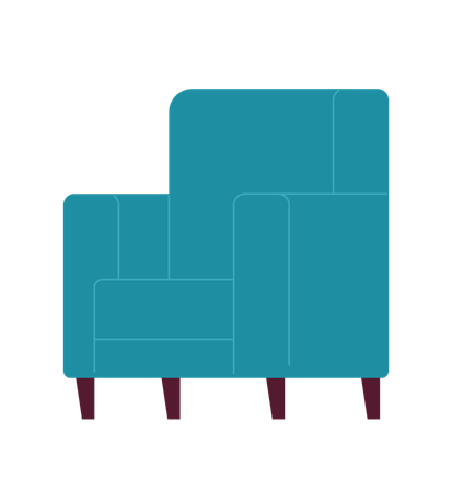 Cyan armchair furniture  Illustration