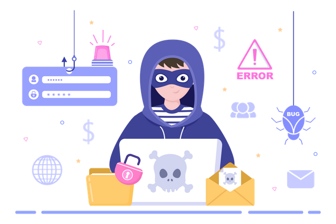 Cyber Crime Illustration