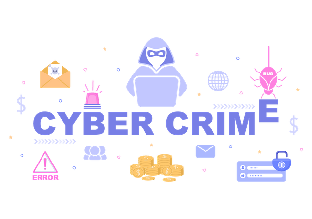 Cyber Crime  Illustration