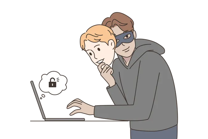 Cyber crime Illustration