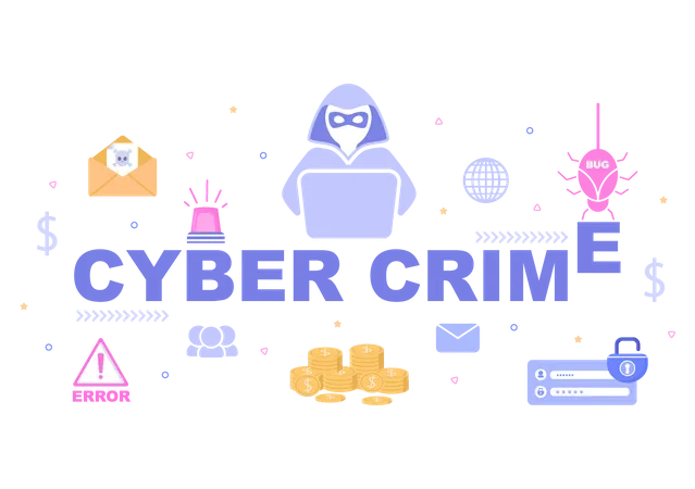 Cyber Crime  Illustration