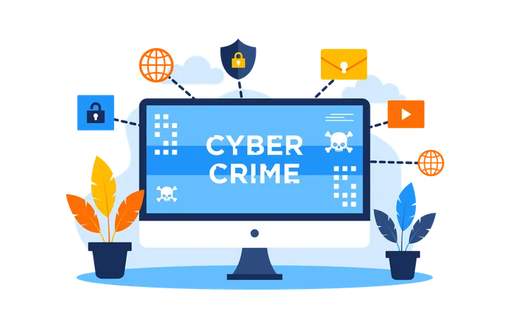 Cyber Crime  Illustration
