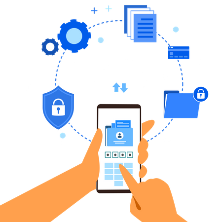 Cyber data security  Illustration