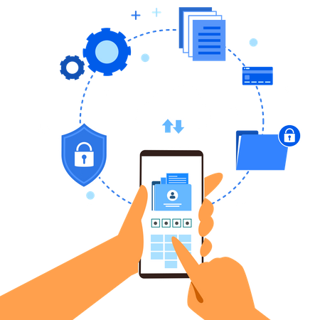 Cyber data security  일러스트레이션