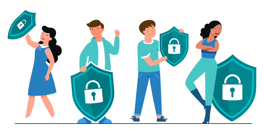 Cyber data security  일러스트레이션
