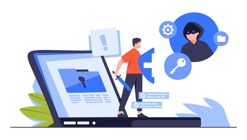 Cyber data security  일러스트레이션