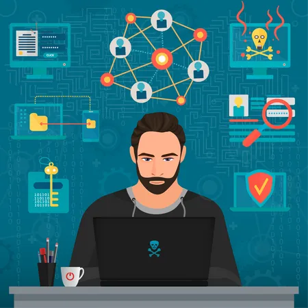 Cyber hacker  Illustration