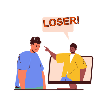 Cyber-Mobbing  Illustration