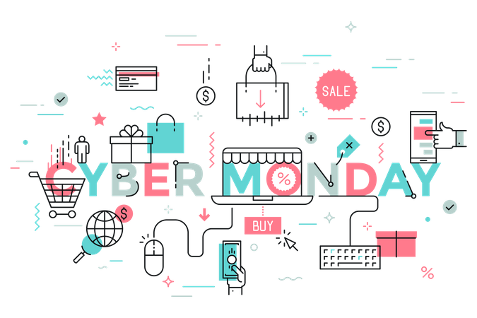 Cyber Monday Illustration