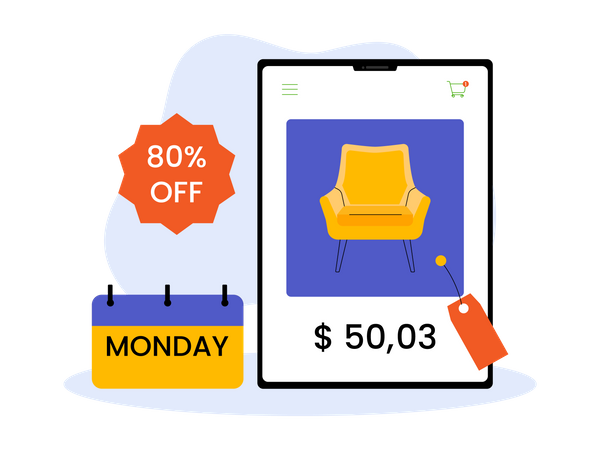 Cyber Monday Discount  Illustration