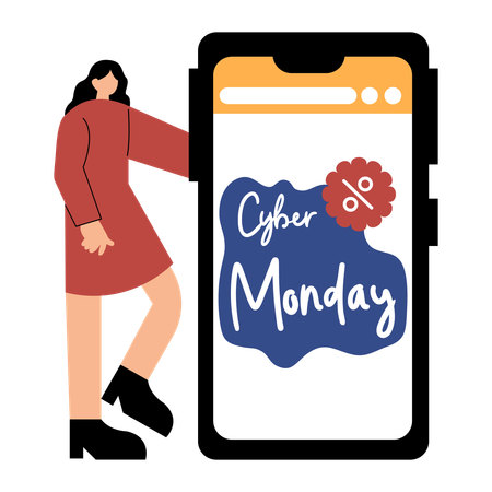 Cyber Monday Extravaganza im Angebot  Illustration