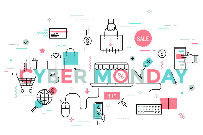 Cyber Monday  Illustration