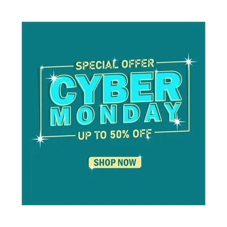 Oferta especial Cyber Monday  Ilustração