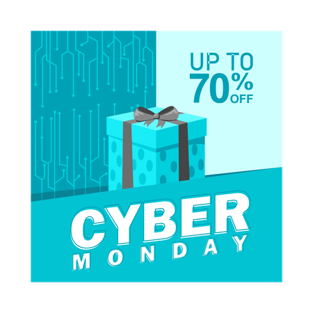 Cyber ​​Monday Sale bis zu 70%  Illustration