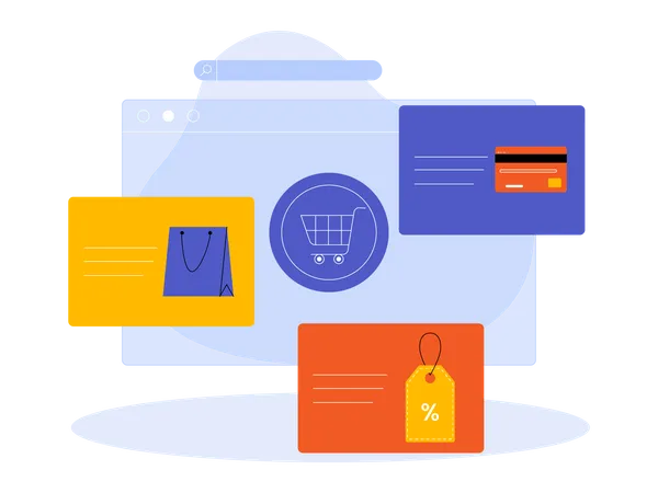 Cyber Monday Shopping  Illustration